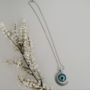 🌾 3/$15 Evil Eye with Half Moon Necklace